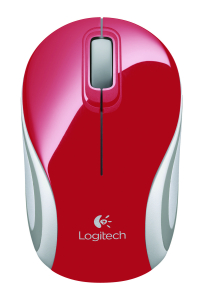 Mysz Logitech M187 Mini 910-002732 (optyczna; 1000 DPI; kolor czerwony)