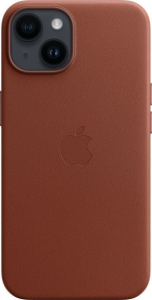 Apple iPhone 14 Leather Case with MagSafe umber
