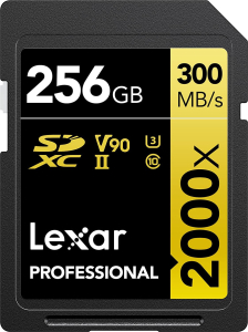 Lexar SDXC 256GB Professional 2000x UHS-II U3 ( 260/300 MB/s )