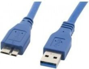 Lanberg micro USB 0.5m niebieski