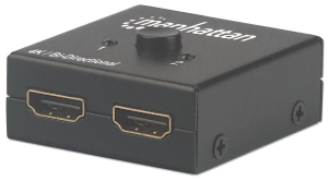 Manhattan 207850 Przełącznik HDMI 2-portowy, dwukierunkowy 2x1 lub 1x2, 4K, 30Hz