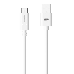Kabel Silicon Power Boost Link PVC LK10AC  QC3.0 USB - USB typ C 1m  white