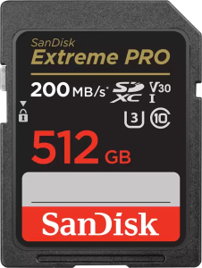 SANDISK EXTREME PRO SDXC 512GB 200/140 MB/s A2