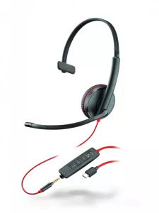 Słuchawki - Słuchawki przewodowe Poly Blackwire C3215 USB-C - 209750-201