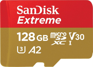 SanDisk microSDXC Extreme 128GB 190/90 MB/s A2 V30 U3