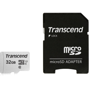 Transcend MICRO SDHC 32GB W/ADAPT/C10 TS32GUSD300S-A