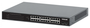 Intellinet 561891 Switch 24x RJ45 Gigabit POE+ 370W, 2x SFP Gigabit, manual VLAN