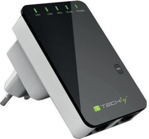 Techly 301078 Wireless mini router / wzmacniacz sygnału 802.11n 300Mb/s, dogniazdkowy
