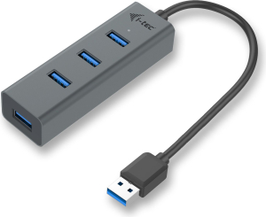 i-tec USB 3.0 Metal 4 porty USB 3.0 pasywny (kabel 28cm)