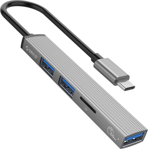 Orico USB-C 3 porty czytnik kart aluminiowy