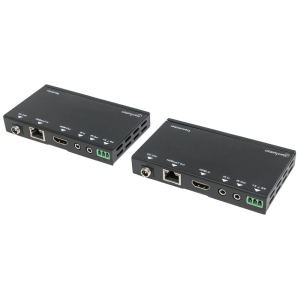 Manhattan 207638 Extender sygnału HDMI po skrętce Cat5e/6/6A/7, 4K do 40m, HDBaseT do 70m