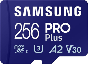 Samsung Pro PLUS microSDXC 256GB UHS-I U3 [Zapis 130MB/s Odczyt 180MB/s] z czytnikiem