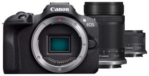 Aparat fotograficzny - Canon EOS R100 + obiektyw RF-S 18-45mm IS STM + obiektyw RF-S 55-210mm IS STM