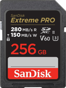 SanDisk SDXC 256GB Extreme Pro 280/150 MB/s V60 UHS-II