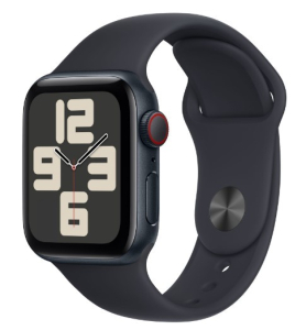 Apple Watch SE GPS + Cellular 44mm Midnight Aluminium Case with Midnight Sport Band - S/M