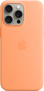 Apple iPhone 15 Pro Max Silicone Case with MagSafe orange