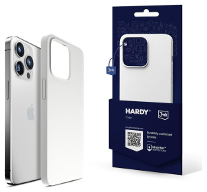 Apple iPhone 15 Pro Max - 3mk Hardy Silicone MagCase (biało-srebrny)