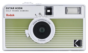 Aparat fotograficzny - Kodak EKTAR H35N Camera Striped Green
