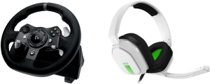 Logitech G920 Wheel + Astro A10 Xbox Headset White