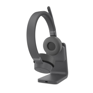 Słuchawki - Bezprzewodowy zestaw słuchawkowy Lenovo Go ANC z podstawką do ładowania (grafitowy)