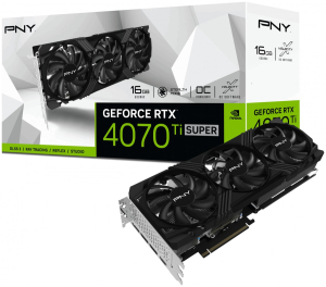 Karta graficzna - PNY GeForce RTX 4070 Ti SUPER Verto Triple Fan 16GB OC GDDR6X DLSS 3