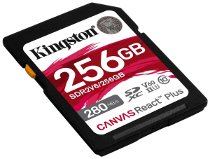 Kingston SDXC 256GB Canvas React Plus SDXC UHS-II 280R/100W U3 V60