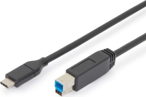 Digitus USB-C - USB-B 1.8 m czarny