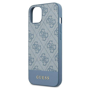 Guess 4G Bottom Stripe Metal Logo Collection - Etui iPhone 15 (niebieski)