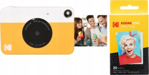 Aparat cyfrowy Kodak Printomatic + Opakowanie wkładów na 20 zdjęć - żółty (SB5937)