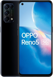 Smartfon OPPO Reno 5 5G 8/128 Czarny (CPH2145B) 6.44” AMOLED 90Hz FHD+ | Snapdragon 765G | 64+8+2+2MP | NFC | BT 5.1 | 5G | Android 11