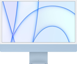 24-inch iMac with Retina 4.5K display: Apple M1 chip with 8‑core CPU and 7‑core GPU, 8GB/256GB - Blue