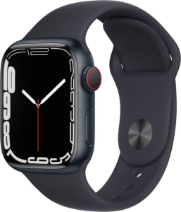 Apple Watch Series 7 GPS, 41mm Midnight Aluminium Case with Midnight Sport Band - Regular