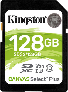 Karta pamięci - Kingston SDXC Canvas Select Plus 128GB 100R Class 10 UHS-I (SDS2/128GB)