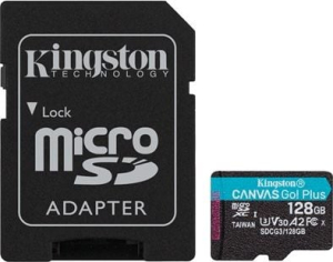 Karta pamięci - Kingston microSDXC Canvas Go! Plus 128GB 170R A2 U3 V30 Card + adapter (SDCG3/128GB)