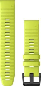 Pasek silikonowy na nadgarstek QuickFit 22 (jaskrawo-żółty / czarna sprzączka)