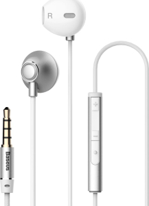 Słuchawki z mikrofonem Baseus NGH06-0S (kolor srebrny)