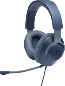 Słuchawki JBL QUANTUM 100 (niebieskie  przewodowe  gamingowe)