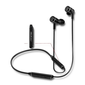 Słuchawki bezprzewodowe Qoltec 50816 (sportowe; Bluetooth; TAK; kolor czarny
