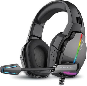 Słuchawki gamingowe REAL-EL GDX-7780 SURROUND 7.1 (black  RGB  z wbudowanym mikrofonem)