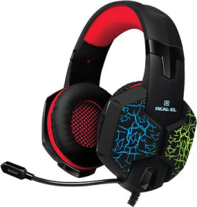Słuchawki gamingowe REAL-EL GDX-7750 SURROUND 7.1 (black  z wbudowanym mikrofonem)