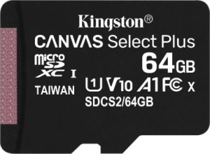 Karta pamięci Kingston Canvas Select Plus SDCS2/64GBSP (64GB; Class 10  Class A1; Karta pamięci)
