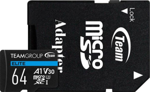 Team Group MicroSDXC 128GB UHS-I/U3 Class 10 Elite + SD-adapter