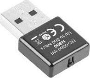 Karta sieciowa Lanberg N300 NC-0300-WI (USB 2.0  Złącze anteny WiFi)