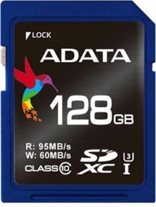 ADATA Premier Pro SDXC 128GB 100R/80W UHS-I U3 Class 10 A2 V30S
