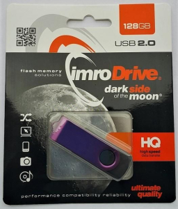 Pendrive IMRO AXIS/128G USB (128GB; USB 2.0; kolor purpurowy)