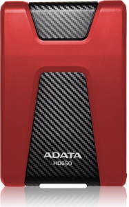 Dysk zewnętrzny HDD ADATA HD650 AHD650-2TU31-CRD (2 TB; 2.5 ; USB 3.1; kolor czerwony)
