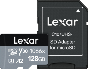 Lexar 128GB microSDXC High-Performance 1066x UHS-I C10 A2 V30 U3