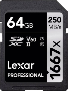 Lexar SDXC 64GB Professional 1667x UHS-II U3