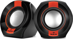 Głośniki REAL-EL S-50 (aktywne 6W  black/red)