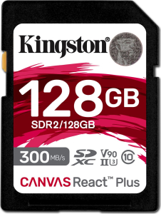 Kingston SDXC Canvas React Plus 128GB 300R/260W UHS-II U3